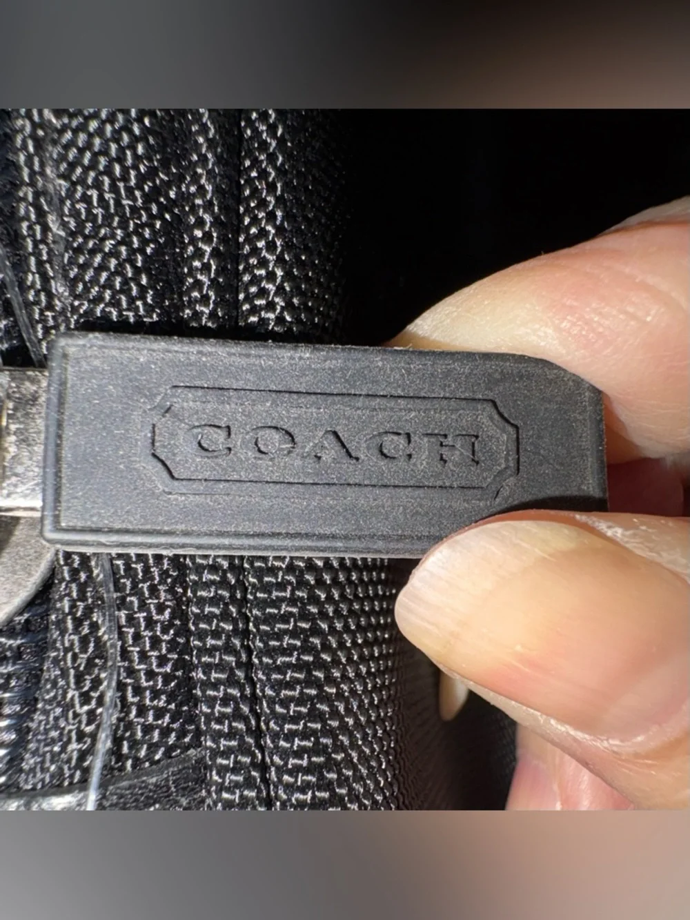 Coach Black Nylon Laptop Bag with Front Slip Pocket. EUC.